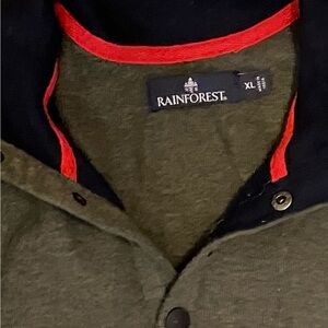 Rainforest Greenish Gray Long Sleeve Very Warm Pullover XL